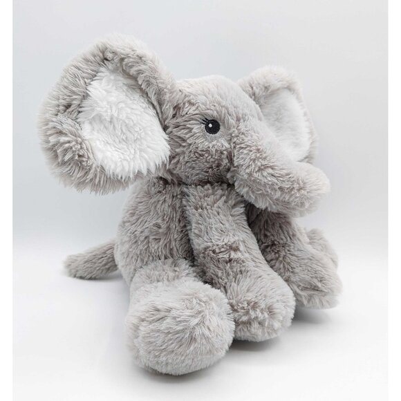 Jesse & Lulu Sitting Elephant 9" Stuffed Plush Toy Embroidered Eyes - Picture 2 of 5